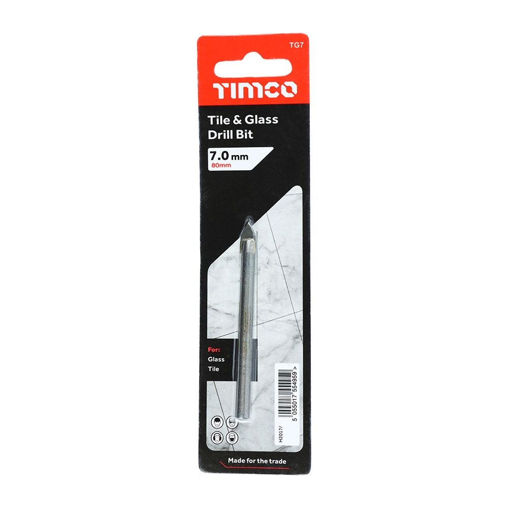Timco 7.0mm Arrow Head Addax Tile & Glass Bit Tungsten Carbide Tip TG7