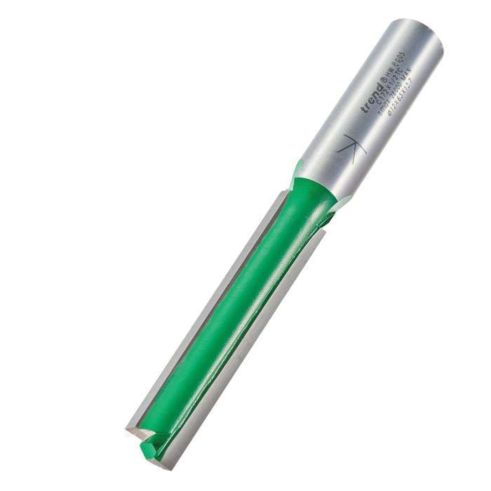 Trend 12mm Dia. x 63mm Two Flute Straight Cutter for use with Trend Lock Jigs C172X1/2TC
