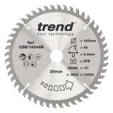 TREND 165MM X 20MM X 48T WOOD CRAFT CIRCULAR SAW BLADE CSB/16548B