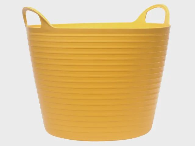 Faithfull 28 Litres Heavy-Duty Polyethylene Flex Yellow Tub FAIFLEX28Y