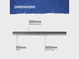 Faithfull 300mm Aluminium Triangle Scale Rule Precision Drawing FAIRULETRI