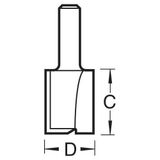 Trend Two Flute Straight Cutter 18.0mm Dia. x 25mm Cut C028AX1/2TC
