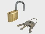 Faithfull 30mm Brass & steel shackle Padlock Lock Features 3 Keys FAIPLB30