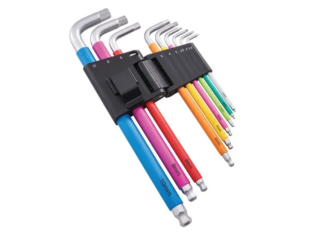 Faithfull 9 Piece Colour Coded Hex Key Set Essential Tools XMS26HEXKEY