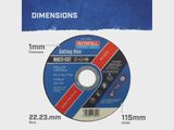Faithfull 115 x 1.0 x 22.23mm Multi-Purpose Cutting Disc (Pack of 10) FAI11510MUL