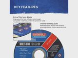 Faithfull 115 x 1.0 x 22.23mm Multi-Purpose Cutting Disc (Pack of 10) FAI11510MUL