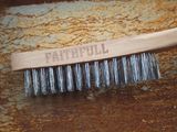 Faithfull Heavy-Duty Scratch Brush Four Row 28 Gauge Wire Bristles  FAI6804F
