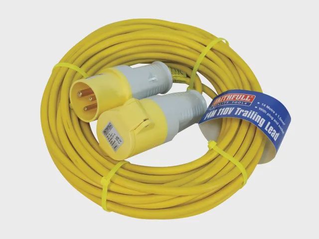 Faithfull 14m Trailing Lead 110V 16A 1.5mm Cable Plug & Socket FPPTL14ML