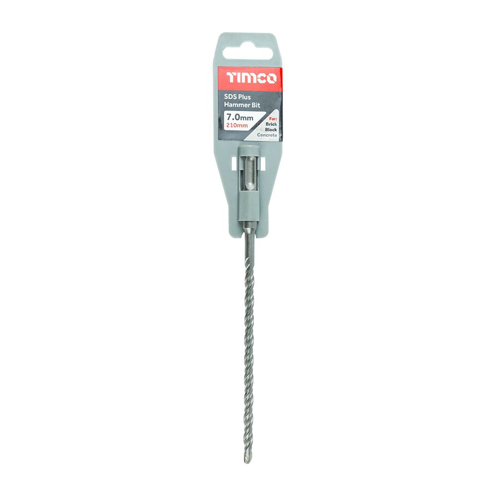 Timco 7 x 210mm SDS Plus Hammer Bit Fully Heat Treated SDS7210
