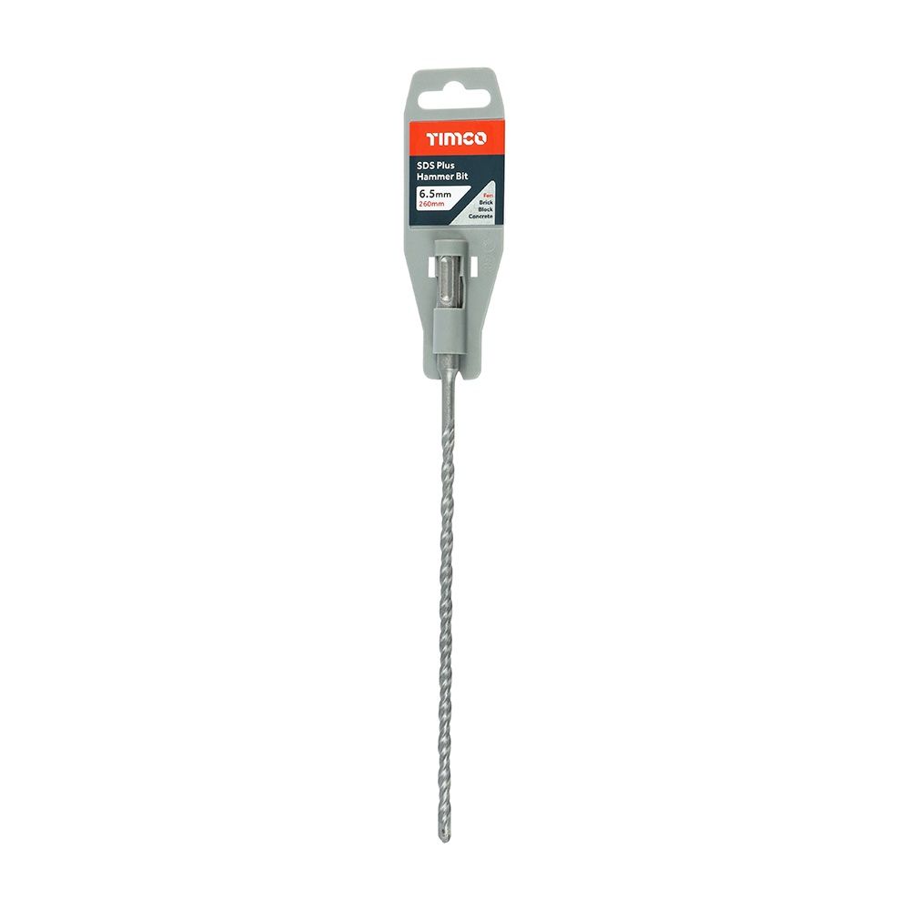 Timco 6.5 x 260mm SDS Plus Hammer Bit Fully Heat Treated SDS65260