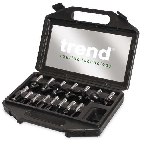 Trend 15 Piece 1/2in shank TCT Router Cutter Set SET/SS9X1/2TC
