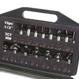 Trend 15 Piece 1/2in shank TCT Router Cutter Set SET/SS9X1/2TC