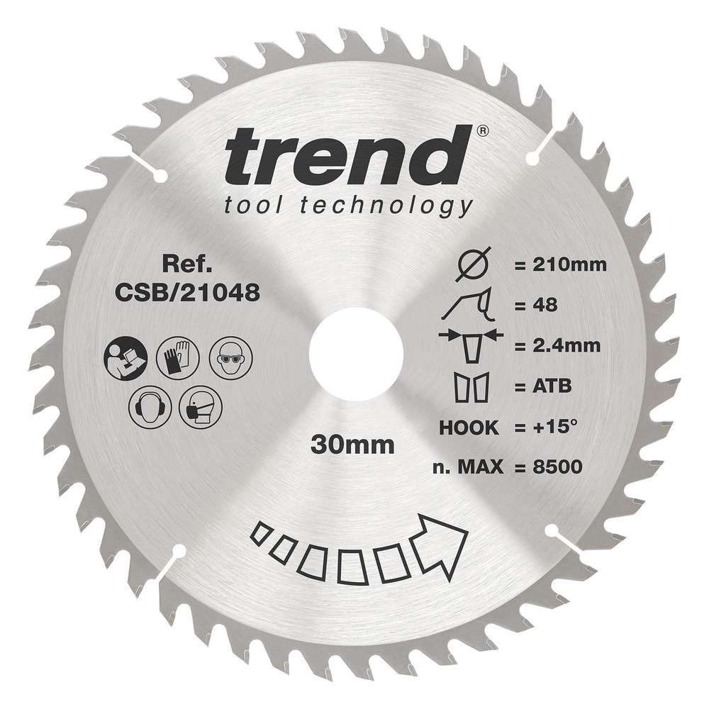 Trend Wood Circular Craft Combination Saw Blade 210mm x 30mm x 48T CSB/21048
