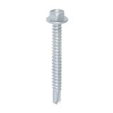 Timco 5.5 x 50mm Metal Construction Light Section Screws Hex Self Drilling Exterior Silver Organic L50B