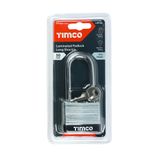 Timco 50mm Laminated Padlock Long Shackle Zinc Plated & Laminated Steel LSP50L