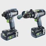 Festool TID 18 5,0/4,0-Set TPC 18/4 18V Brushless Percussion Drill & Impact Driver With 1 x 5.0Ah/4.0Ah Battery, Charger 577655