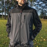 Timco Softshell Jacket Waterproof 4-way Stretch Fabric Grey/Black Extra Large SSJ1201XL
