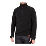 Timco Half Zip Overhead Fleece -Black Half-length front zip Large HZOFBL