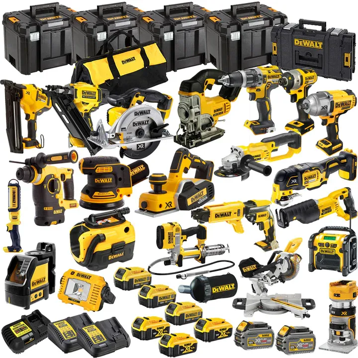 Dewalt DCKT4T22P 18V XR 22 Piece Power Tool Kit with 8 x Battery Charger & TStak Tool Storage