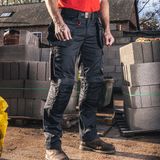 Timco W40 L32 Craftsman Trousers Heavy Duty 4-way Grey/Black CTGBK4032