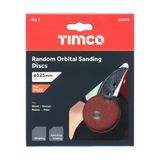 Timco 125mm Random Orbital Sanding Discs 120 Grit Red 231378