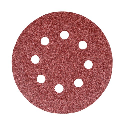 Timco 125mm Random Orbital Sanding Discs 60 Grit Red 231019