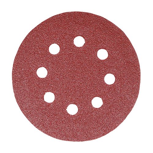 Timco 150mm Random Orbital Sanding Discs 60 Grit Red 231084