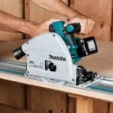 Makita DSP600ZJ 36V Brushless Plunge Saw with 2 x Guide Rail, Clamp, Bag & Case