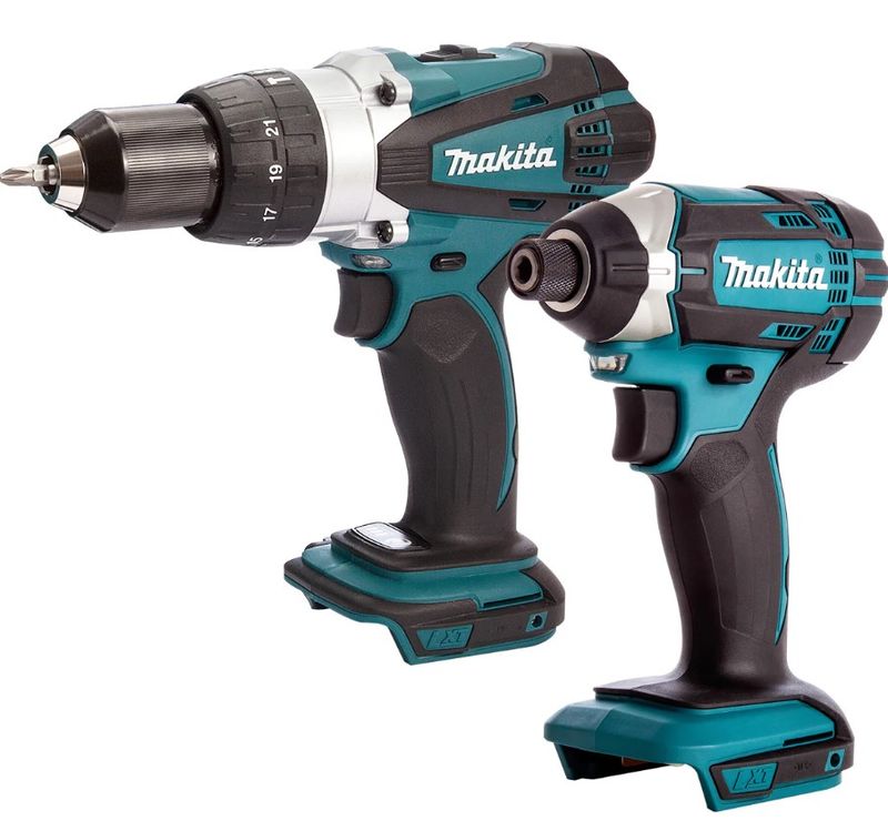 Makita 2 Piece 18V LXT Impact Driver &amp; Combi Hammer Drill Body Only