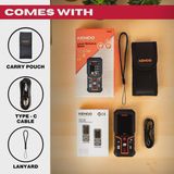Kendo 40m Laser Distance Meter with Rechargeable Battery & LCD Display