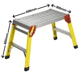 Excel Heavy Duty Fibreglass 5 Tread Ladder with Folding Hop up