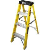 Excel Heavy Duty Fibreglass 5 Tread Ladder with Folding Hop up