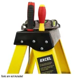 Excel Heavy Duty Fibreglass 5 Tread Ladder with Folding Hop up