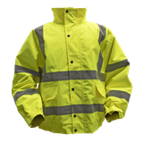 Sealey 802L Worksafe® Hi-Vis Yellow Jacket with Quilted Lining, Elasticated Waist & Cuffs Large