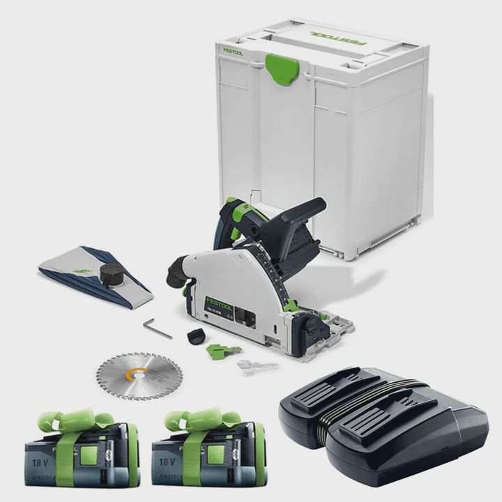 Festool TSC 55 KEB-Basic-5,0 GB 18V Brushless Plunge Cut Saw - 577589 With 2 x 5.0Ah Batteries, Charger