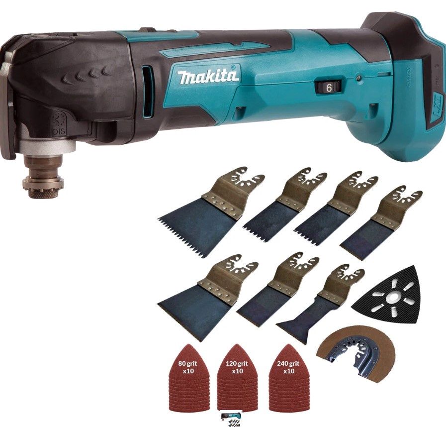 Makita DTM51Z 18V Li-ion Oscillating Multitool Cutter with 39 Piece Accessories Set