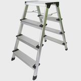 Excel Aluminium Stool Ladder 4 Tread with Work Bench Folding Hop Up 600mm
