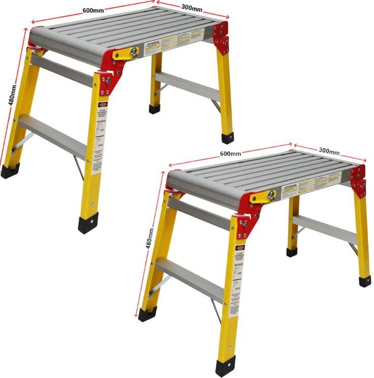Excel 300 x 600mm Fibreglass Heavy Duty Platform Folding Hop Up Pack of 2