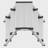 Excel Heavy Duty Fibreglass 4 Tread Ladder with 3 Step Hop Up Ladder