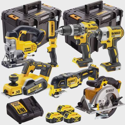 Dewalt 18V 7 Piece Power Tool Kit with 3 x 5.0Ah Batteries and Charger (DBR KIT)