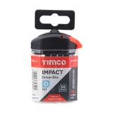 Timco No.3 x 50mm Impact Driver Bits PZ Handy Bit Pack 3PZ50X6