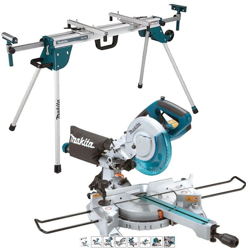 Makita LS0815FLN/1 216mm Sliding Mitre Saw 110V With Laser Light &amp; Stand