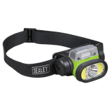Sealey HT400LED Rechargeable Head Torch with Auto-Sensor 5W & 3W COB LED