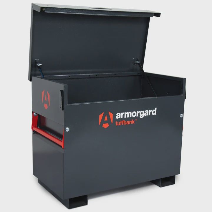 Armorgard TB3 Tuffbank Site Box 1150mm x 615mm x 930mm Secure Tool Storage Solution for Job Sites