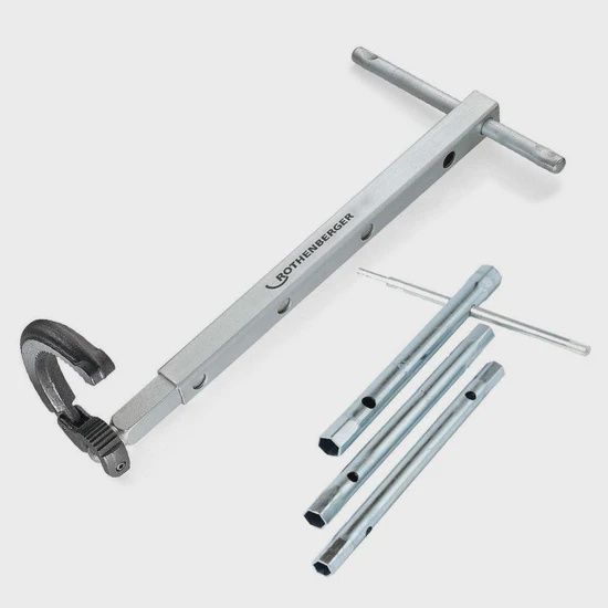 Rothenberger Telescopic Basin Wrench With Monoblock Tap Spanner Set 19599