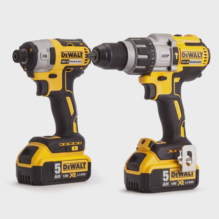 Dewalt DCK276P2 (DCD996N &amp; DCF887N) 18V Brushless Twin Kit with 2 x 5.0Ah Battery Charger &amp; Toughsystem Box