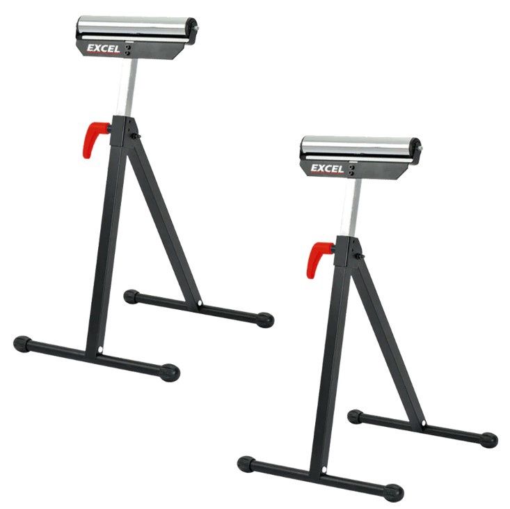 Excel Roller Stand Heavy-duty with Adjustable Height Support Twin Pack