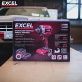 Excel 18V Cordless Brushless 1/2'' Impact Wrench with 1 x 5.0Ah Battery Charger & Bag