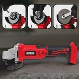Excel 18V Cordless Angle Grinder 115mm with 1 x 5.0Ah Battery & Charger EXL555B
