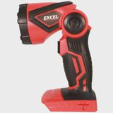 Excel 18V Cordless LED Flashlight Torch with 1 x 5.0Ah Battery & Charger